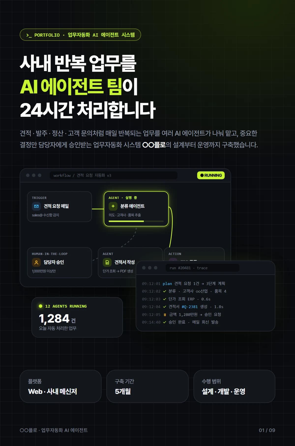 멀티 AI 에이전트 업무 자동화 플랫폼 - 상세 1