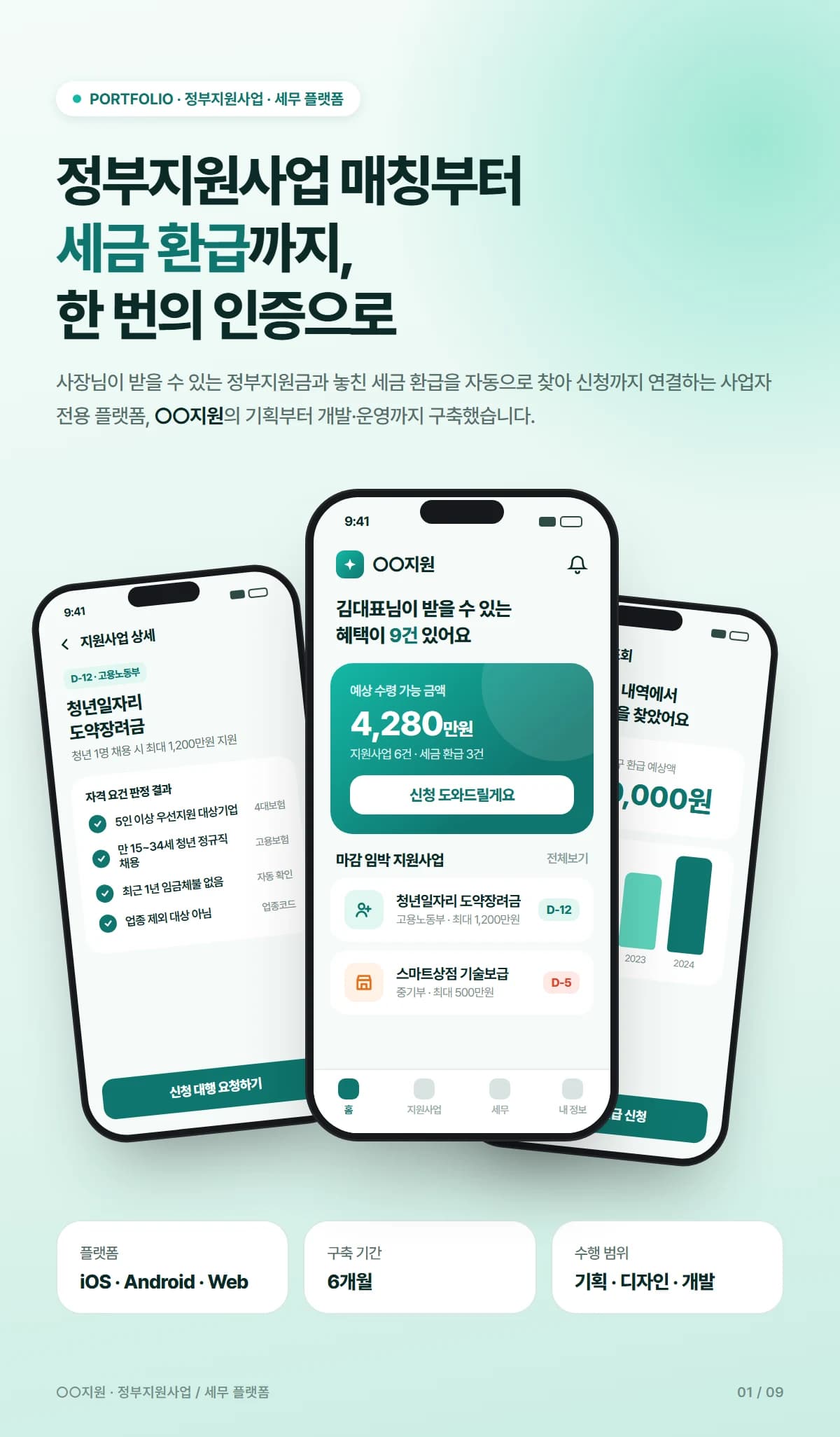 정부지원사업·세금 환급 매칭 플랫폼 - 상세 1