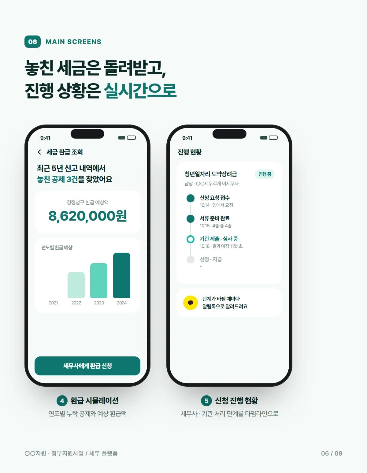 정부지원사업·세금 환급 매칭 플랫폼 - 상세 6