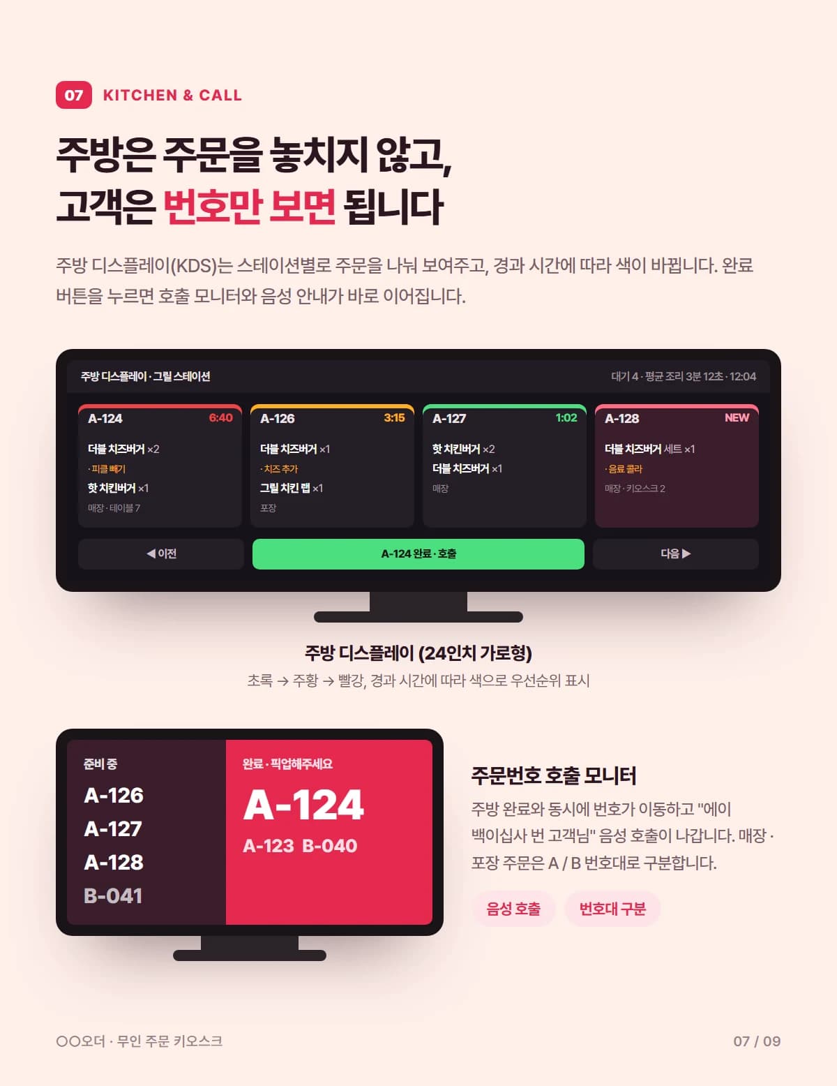 프랜차이즈 무인 주문 키오스크 - 상세 7